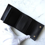 セリーヌ レザー スモール トリフォールドウォレット 二つ折り財布 ブラック - NEWSED