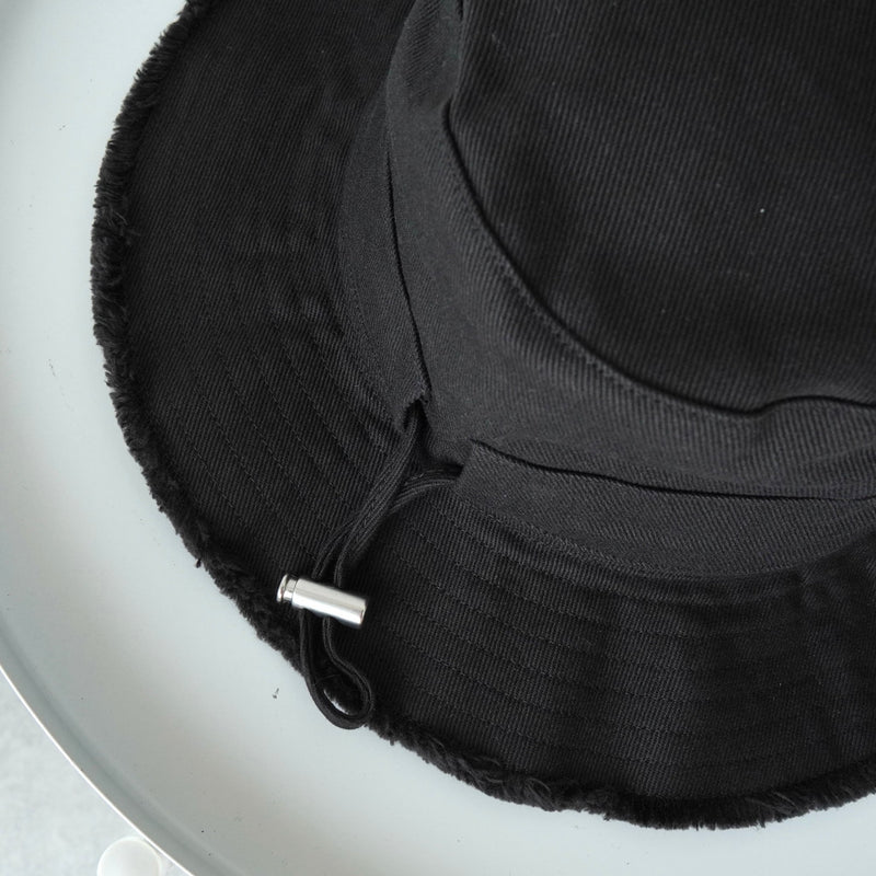 ジャックムス ロゴ フリンジ バケットハット 帽子 ブラック - NEWSED