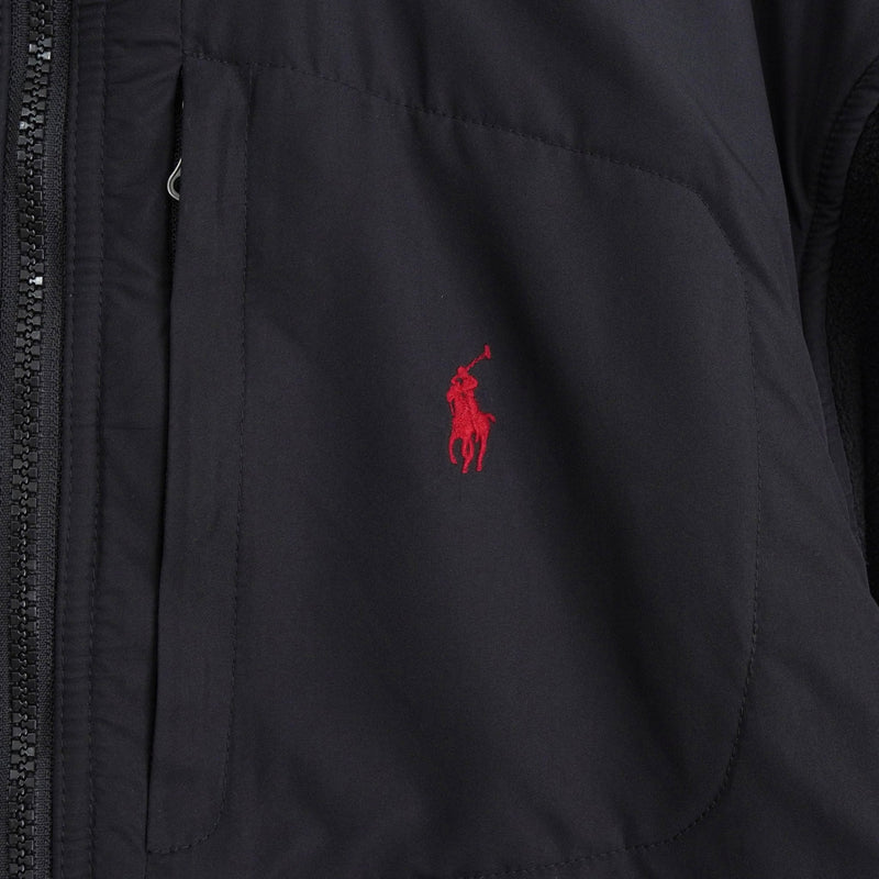 ポロ ラルフローレン ナイロン切り替え フリースジャケット ブラック - NEWSED