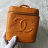 シャネル ココマーク キャビアスキン バニティバッグ オレンジ
