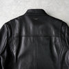 ポリス ラムレザー シングル ライダースジャケット レザージャケット ブラック メンズ タグ付き未使用品