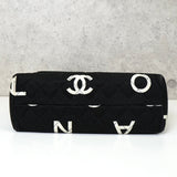 シャネル バイシー ロゴ マテラッセ キャンバス ハンドバッグ ブラック - NEWSED