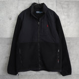 ポロ ラルフローレン ナイロン切り替え フリースジャケット ブラック - NEWSED