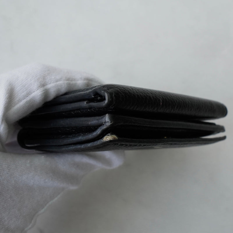 バレンシアガ エブリティ レザー 三つ折り財布 コンパクトウォレット ブラック - NEWSED