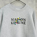メゾン キツネ フラワーロゴ スウェット グレー - NEWSED