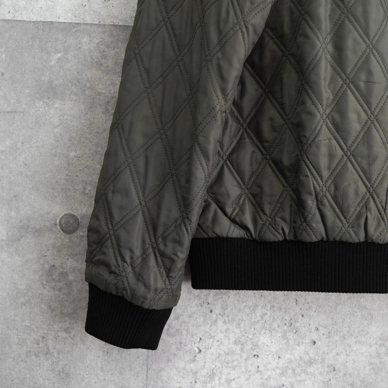 フレッドペリー リバーシブル ロゴ 刺繍 チェック柄 キルティングジャケット ブルゾン カーキ / グレー - NEWSED