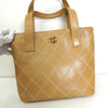 シャネル ココマーク ワイルドステッチ カーフスキン ハンドバッグ トートバッグ ベージュ