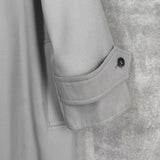 イヴ サンローラン ヴィンテージ ウール ロングコート ステンカラーコート レディース ライトグレー - NEWSED