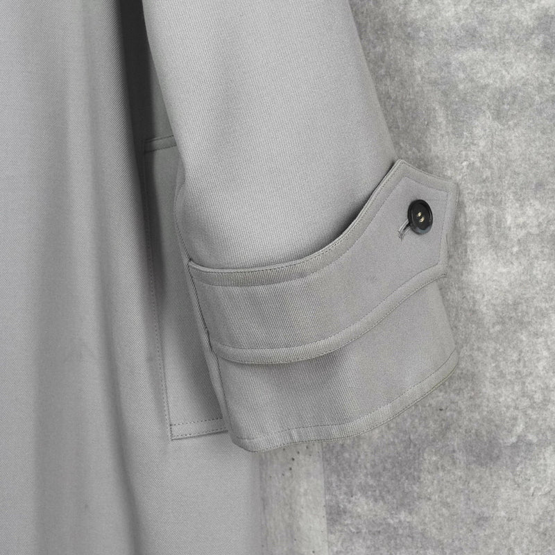 イヴ サンローラン ヴィンテージ ウール ロングコート ステンカラーコート レディース ライトグレー - NEWSED