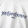 Yves Saint Laurent 复古徽标刺绣运动衫（浅灰色）