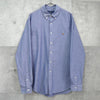Polo Ralph Lauren logo embroidered long sleeve shirt blue