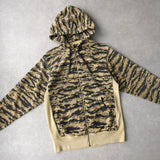 ステューシー オールド カモ柄 ジップアップ パーカー フーディー カーキ - NEWSED