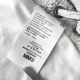 エムエムシックス メゾン マルジェラ オーバーサイズ ペンキ加工 ダブル ライダース ベスト ホワイト - NEWSED