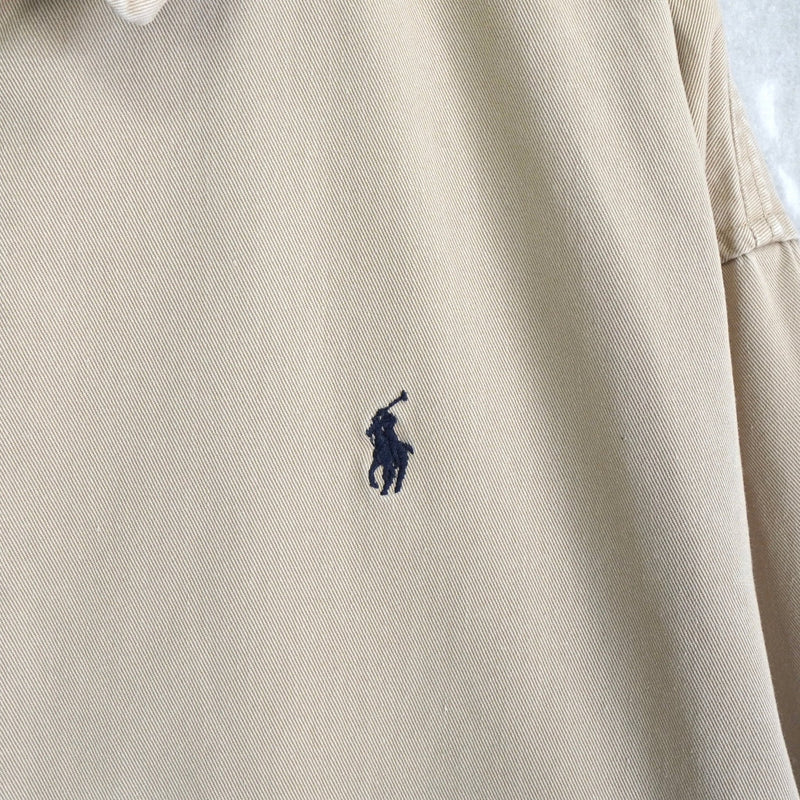 ポロ ラルフローレン ロゴ 刺繍 ドリズラージャケット ブルゾン ベージュ - NEWSED