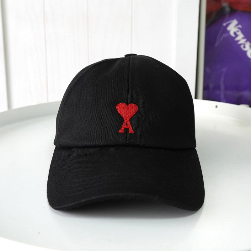 アミパリ アミ パリス ハートロゴ キャップ 帽子 ブラック - NEWSED