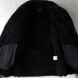 ダンケシェーン フェイクレザー ボアジャケット ライダースジャケット ブラック メンズ - NEWSED