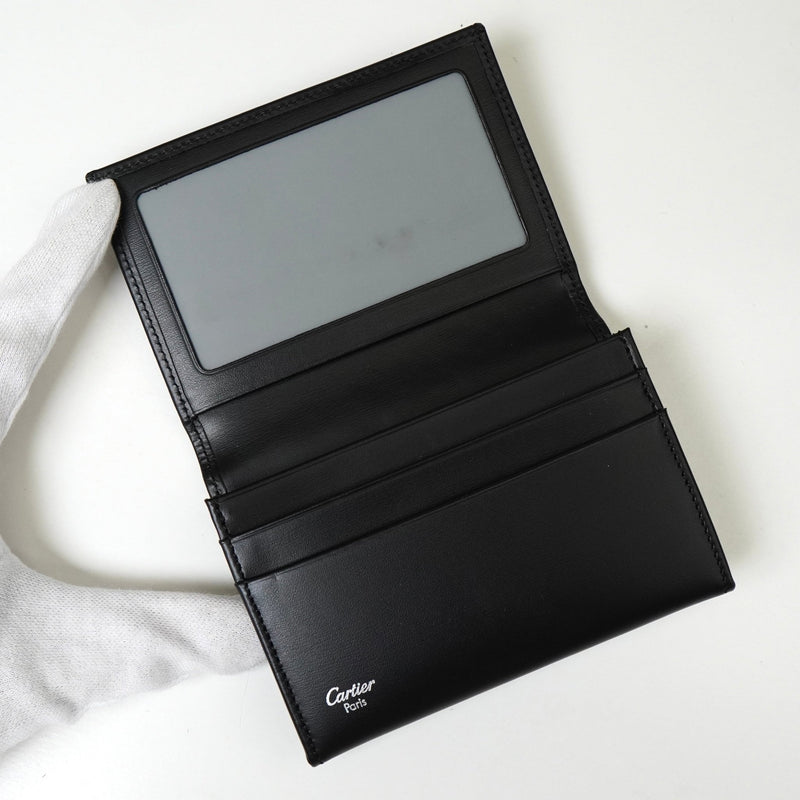 カルティエ パシャ レザー カードケース ブラック - NEWSED