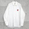 Play Comme des Garcons Heart Logo Long Sleeve Shirt White Shirt White