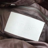 スタンド スタジオ 格子柄 ファー トートバッグ ハンドバッグ ブラウン / ピンク - NEWSED