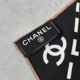 シャネル ロゴ シルク スカーフ ブブラック 箱付き - NEWSED