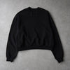 Maison Margiela 女士黑色徽标刺绣短款卫衣