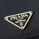 プラダ ナイロン 三つ折り財布 トライアングルロゴ ブラック - NEWSED