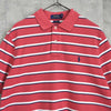 Ralph Lauren 粉色徽标条纹短袖 Polo 衫