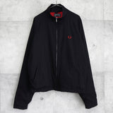 フレッドペリー ブルゾン スウィングトップ ロゴ刺繍 ブラック - NEWSED