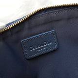 ディオール トロッター キャンバス / レザー サドルバッグ アクセサリーポーチ ハンドバッグ グレー / ネイビー - NEWSED