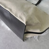 Jil Sander 标志帆布/皮革托特包，大容量，象牙色