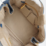 プラダ カナパ トライアングルロゴ キャンバス トートバッグ ブルー - NEWSED