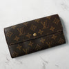Louis Vuitton Monogram Portefeuille Sarah Bi-fold Wallet Brown