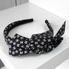 Chanel Coco Mark Ribbon All-over Print Headband Black