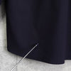 クルニ ハーフジップ ノーカラー プルオーバー トップス ネイビー レディース