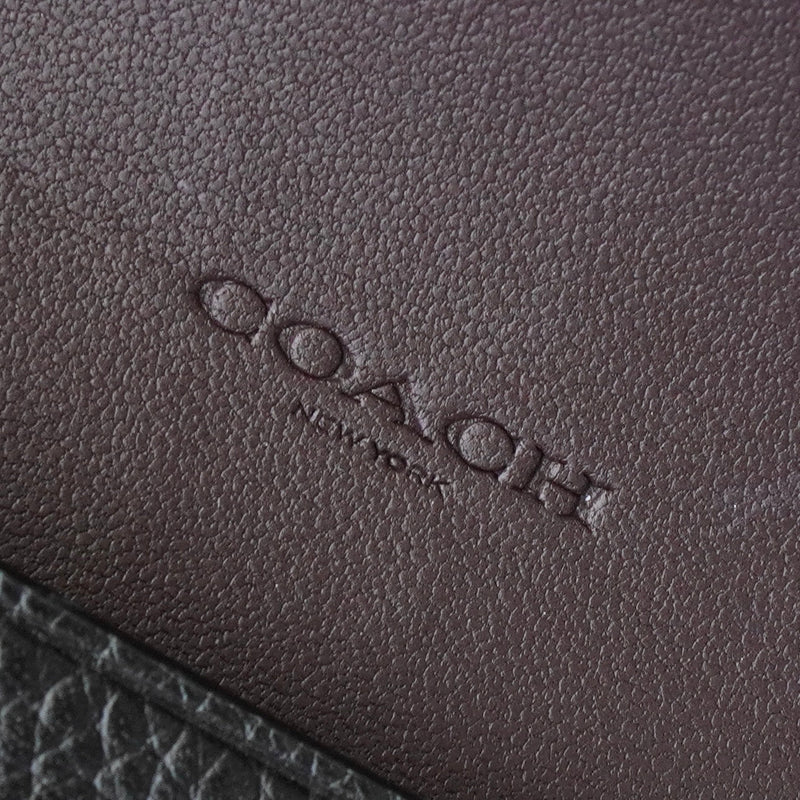 コーチ レザー チェーン ウォレットバッグ カードケース ブラック - NEWSED