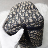 クリスチャンディオール トロッター キャンバス / レザー ミニボストンバッグ ネイビー - NEWSED