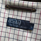 ポロ ラルフローレン スエード切り替え コーデュロイ襟 キルティングジャケット ネイビー - NEWSED