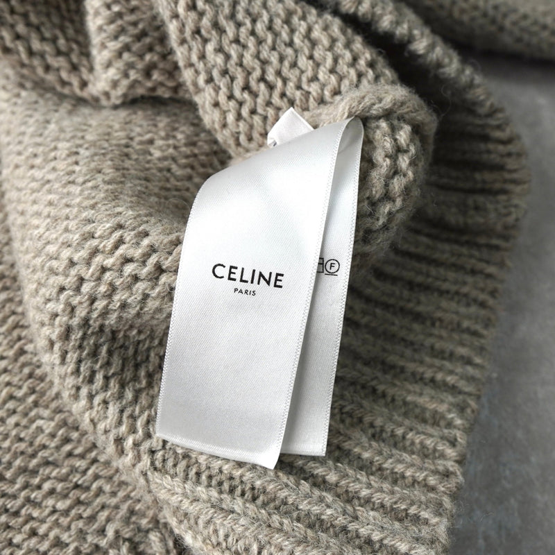 セリーヌ フェアアイル トリオンフ クルーネック ニット ベージュ ブラウン - NEWSED