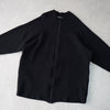 Y-3 Mohair Blouson No Collar Oversized Zip-up Black