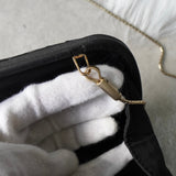 ボッテガ ヴェネタ イントレチャート サテン パーティーバッグ ブラック - NEWSED