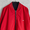 ラコステ ヴィンテージ リバーシブル スタジャン ブルゾン ロゴパッチ ダークネイビー/レッド