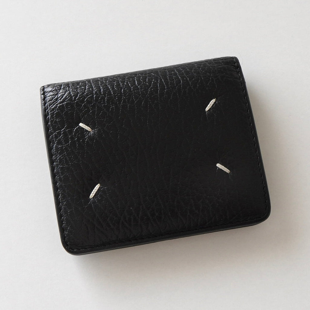 メゾン マルジェラ 四つタグ レザー 二つ折り財布 ブラック