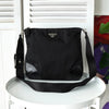プラダ トライアングルロゴ ポコノ テスート ナイロン サフィアーノ レザー ショルダーバッグ ブラック