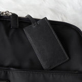 プラダ テスート ポコノ ナイロン / サフィアーノレザー トライアングルロゴ / キャリーバッグ ブラック - NEWSED