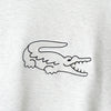 白色灰色 Lacoste 徽标运动衫