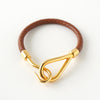 Hermes Jumbo Leather Bracelet Brown