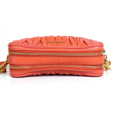 ミュウミュウ マテラッセ レザー ショルダーバッグ オレンジ - NEWSED