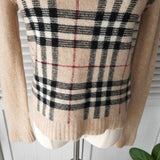 バーバリー ロンドン ノバチェック タートルネック ニット ベージュ レディース - NEWSED