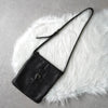 Loewe Logo Leather Shoulder Bag in Black
