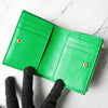 ボッテガ ヴェネタ イントレチャート マキシイントレチャート カセット 二つ折り財布 コンパクトウォレット グリーン 箱付き